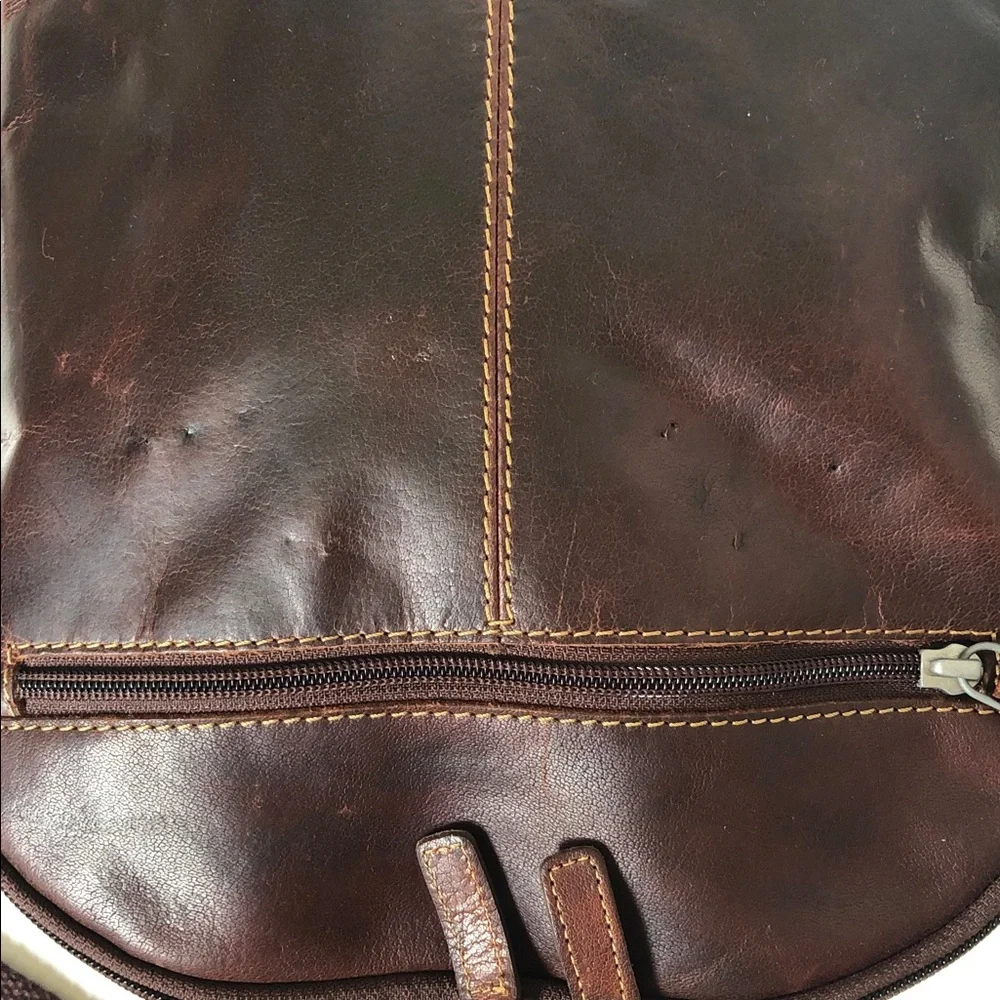 Jack Georges Voyager Small Convertible Backpack Genuine Leather, Brown